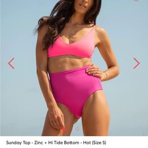 Left on Friday Sunday Top Zinc (Neon Pink) & Hi Tide Bottom Hot (Pink), medium